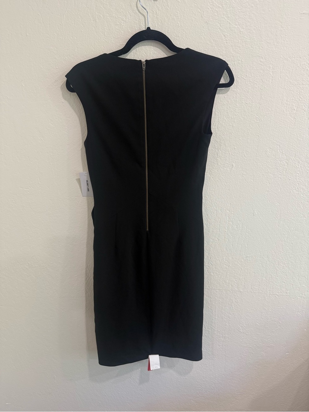 NWT Helmut Lang Open Asymmetric Draped Black Minimalist Cocktail Dress Sz Small - Picture 5 of 6